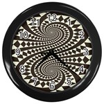 Retro-form-shape-abstract Wall Clock (Black) Front