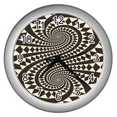 Retro-form-shape-abstract Wall Clock (silver)