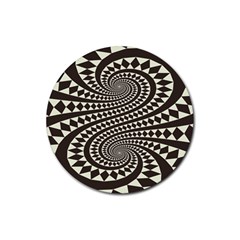 Retro-form-shape-abstract Rubber Coaster (round) by Jancukart