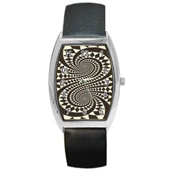 Retro-form-shape-abstract Barrel Style Metal Watch