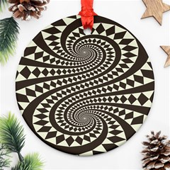 Retro-form-shape-abstract Round Ornament (two Sides)