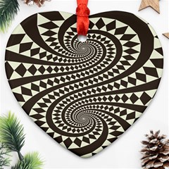 Retro-form-shape-abstract Heart Ornament (two Sides)