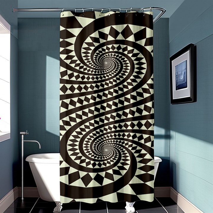 Retro-form-shape-abstract Shower Curtain 36  x 72  (Stall) 