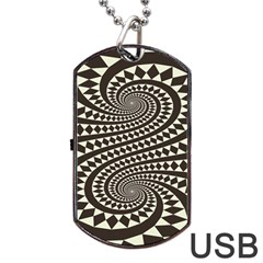 Retro-form-shape-abstract Dog Tag Usb Flash (one Side)