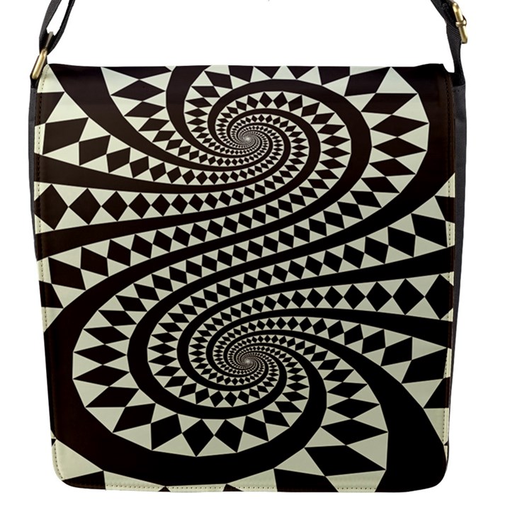 Retro-form-shape-abstract Flap Closure Messenger Bag (S)