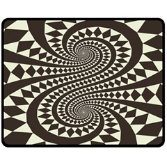 Retro-form-shape-abstract Double Sided Fleece Blanket (medium) 