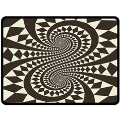 Retro-form-shape-abstract Double Sided Fleece Blanket (large)  by Jancukart