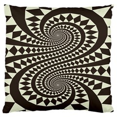 Retro-form-shape-abstract Large Flano Cushion Case (one Side)