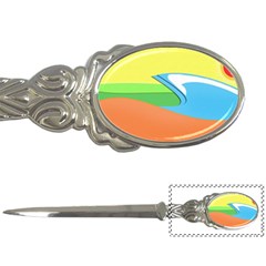 Waves-beach-sun-sea-water-sky Letter Opener