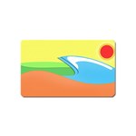 Waves-beach-sun-sea-water-sky Magnet (Name Card) Front