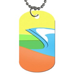 Waves-beach-sun-sea-water-sky Dog Tag (one Side)