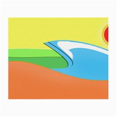 Waves-beach-sun-sea-water-sky Small Glasses Cloth (2 Sides)