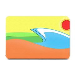 Waves-beach-sun-sea-water-sky Small Doormat 