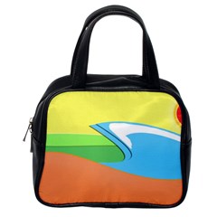 Waves-beach-sun-sea-water-sky Classic Handbag (one Side)