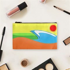 Waves-beach-sun-sea-water-sky Cosmetic Bag (small)