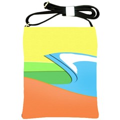 Waves-beach-sun-sea-water-sky Shoulder Sling Bag