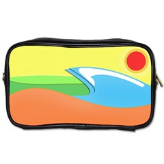 Waves-beach-sun-sea-water-sky Toiletries Bag (one Side)