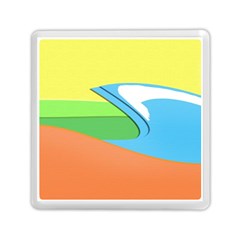 Waves-beach-sun-sea-water-sky Memory Card Reader (square)