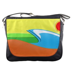 Waves-beach-sun-sea-water-sky Messenger Bag by Jancukart