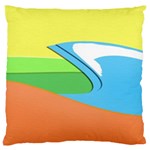 Waves-beach-sun-sea-water-sky Large Cushion Case (One Side) Front