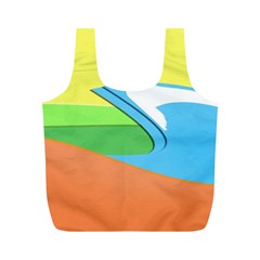 Waves-beach-sun-sea-water-sky Full Print Recycle Bag (m)