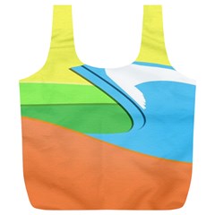 Waves-beach-sun-sea-water-sky Full Print Recycle Bag (xl) by Jancukart