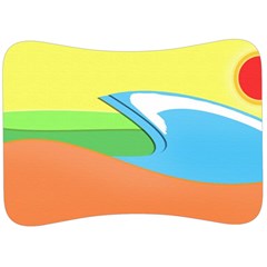 Waves-beach-sun-sea-water-sky Velour Seat Head Rest Cushion