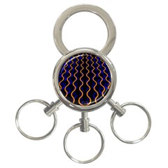 Pattern Abstract Wwallpaper Waves 3-ring Key Chain