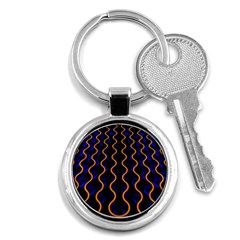 Pattern Abstract Wwallpaper Waves Key Chain (round)