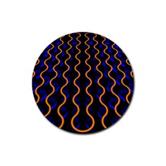 Pattern Abstract Wwallpaper Waves Rubber Round Coaster (4 Pack)