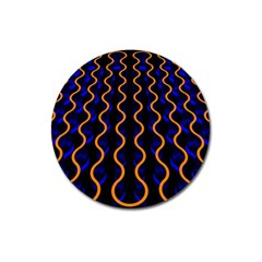 Pattern Abstract Wwallpaper Waves Magnet 3  (round)