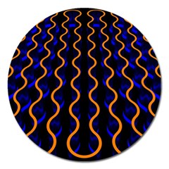 Pattern Abstract Wwallpaper Waves Magnet 5  (round)