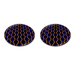 Pattern Abstract Wwallpaper Waves Cufflinks (oval) by Jancukart