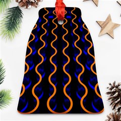 Pattern Abstract Wwallpaper Waves Bell Ornament (two Sides)