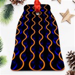 Pattern abstract wwallpaper waves Bell Ornament (Two Sides) Front