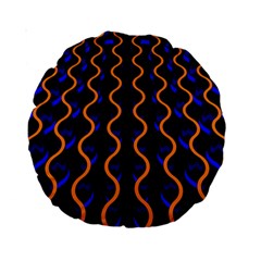 Pattern Abstract Wwallpaper Waves Standard 15  Premium Round Cushions