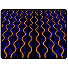 Pattern Abstract Wwallpaper Waves Double Sided Fleece Blanket (large) 