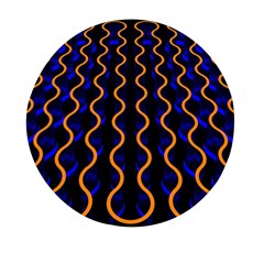 Pattern Abstract Wwallpaper Waves Mini Round Pill Box