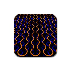 Pattern Abstract Wallpaper Waves Rubber Coaster (square)