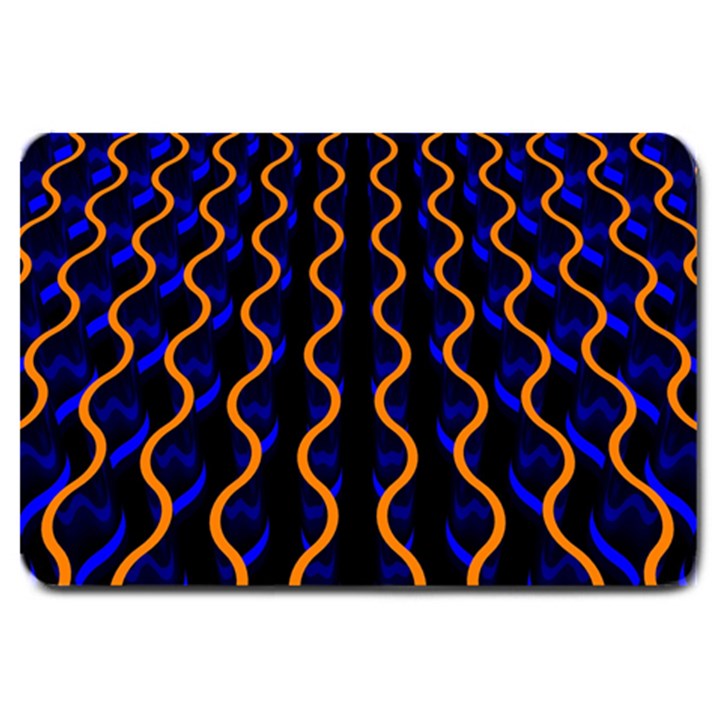 Pattern Abstract Wallpaper Waves Large Doormat 