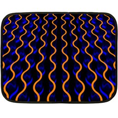 Pattern Abstract Wallpaper Waves Double Sided Fleece Blanket (mini) 