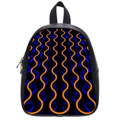 Pattern Abstract Wallpaper Waves School Bag (small)