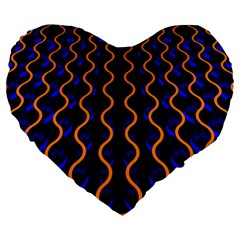 Pattern Abstract Wallpaper Waves Large 19  Premium Heart Shape Cushions