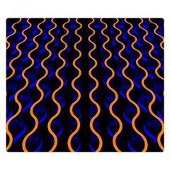 Pattern Abstract Wallpaper Waves Double Sided Flano Blanket (small) 