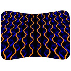 Pattern Abstract Wallpaper Waves Velour Seat Head Rest Cushion by Jancukart