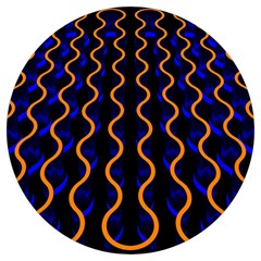 Pattern Abstract Wallpaper Waves Round Trivet