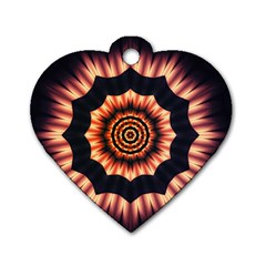 Digital Art Art Artwork Abstract Dog Tag Heart (two Sides)