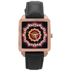 Digital Art Art Artwork Abstract Rose Gold Leather Watch 