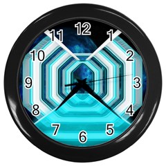 Space Ship Sci Fi Fantasy Science Wall Clock (black)