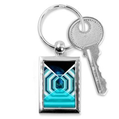 Space Ship Sci Fi Fantasy Science Key Chain (rectangle)